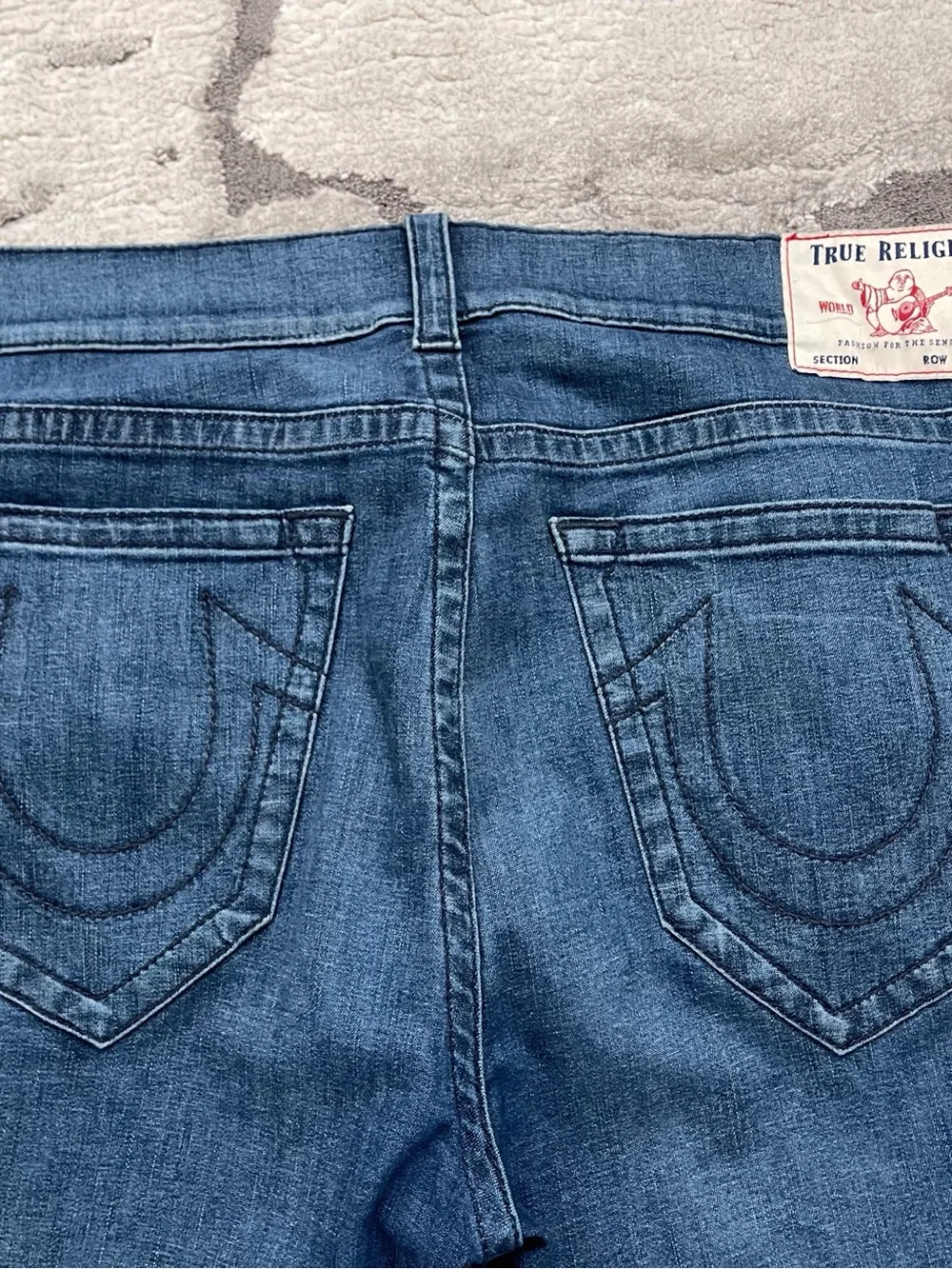 True Religion Ricky Relaxed Straight Indigo Blue Mens Jeans W40 L32